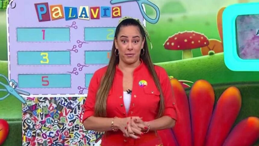 Silvia Abravanel nos estúdios do Bom Dia & CIA, no SBT