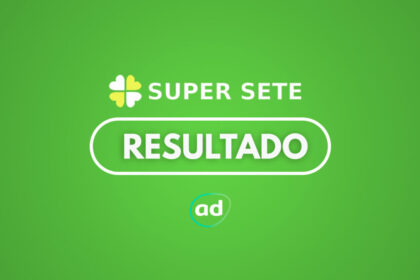 Arte gráfica do resultado do Super Sete Loterias Caixa