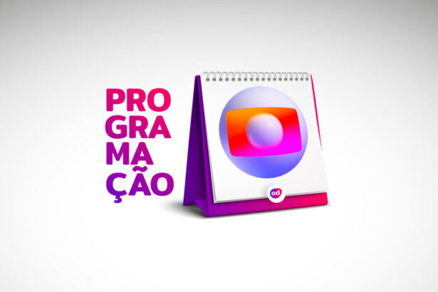 Arte gráfica com o nome programação e o logo da TV Globo