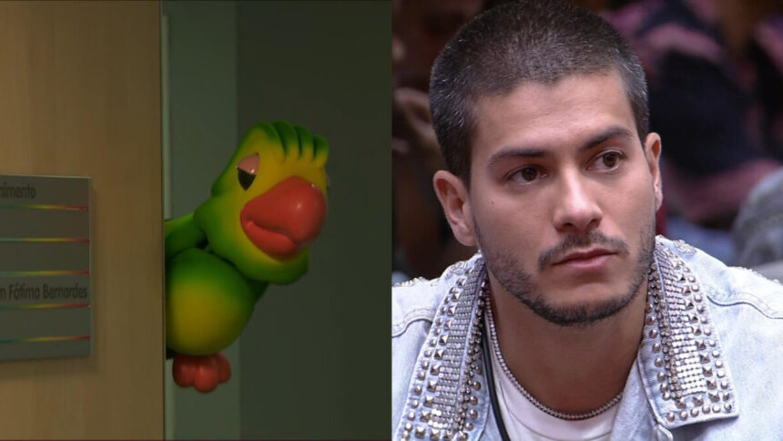 Filho do Louro José entrando na produção do Mais Você para falar com Arthur Aguiar