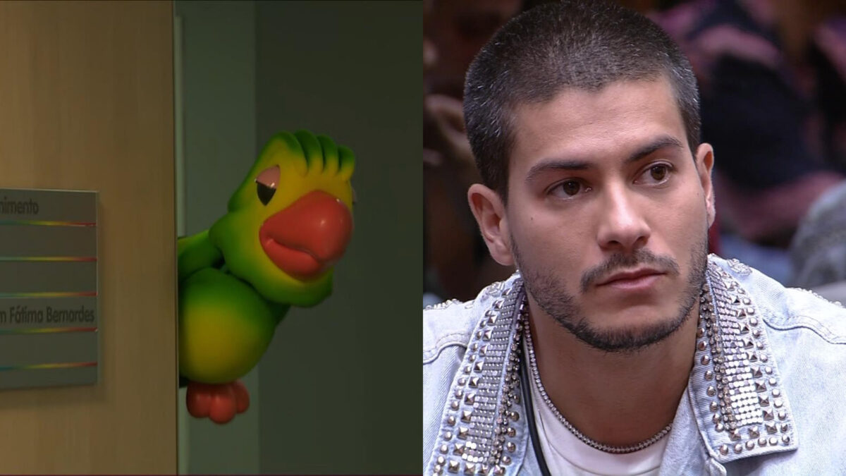 Filho do Louro José entrando na produção do Mais Você para falar com Arthur Aguiar