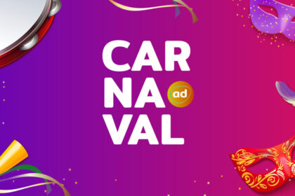 Arte gráfica com o logo do carnaval 2022 do Portal Alta Definição