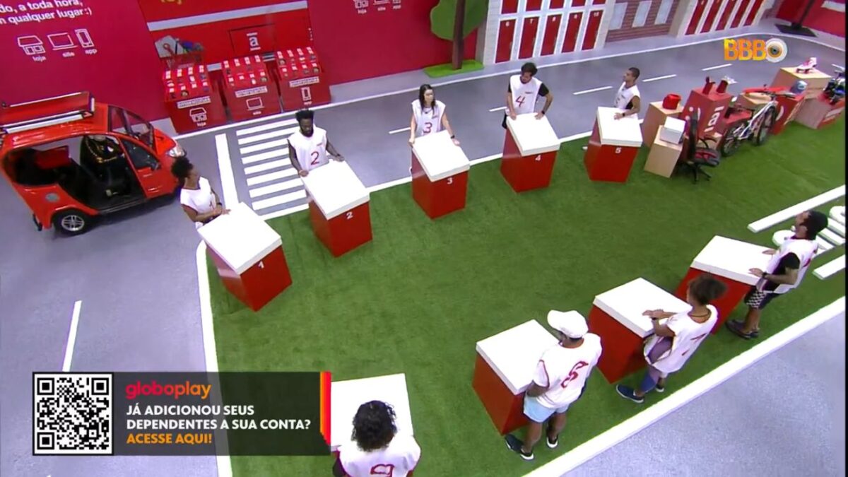 Prova do anjo, todos participantes no local de prova.
