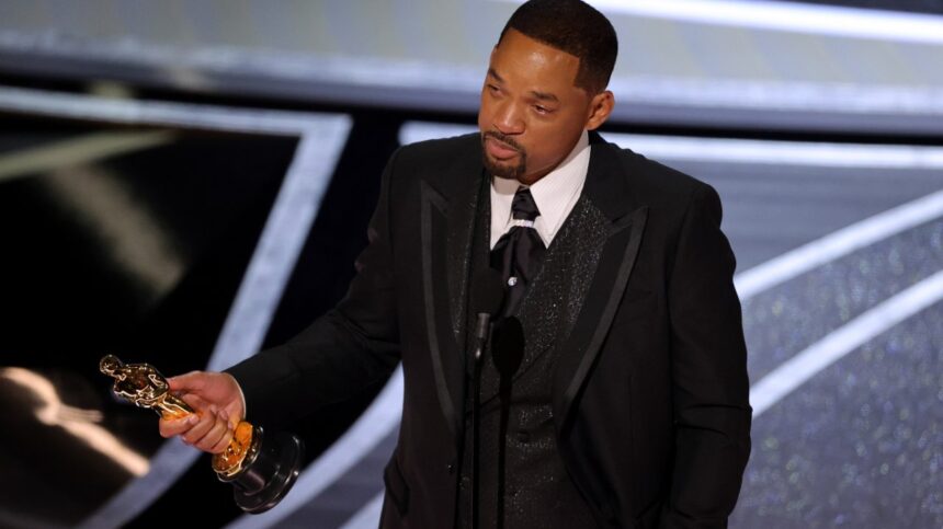 Will Smith no palco do Oscar 2022