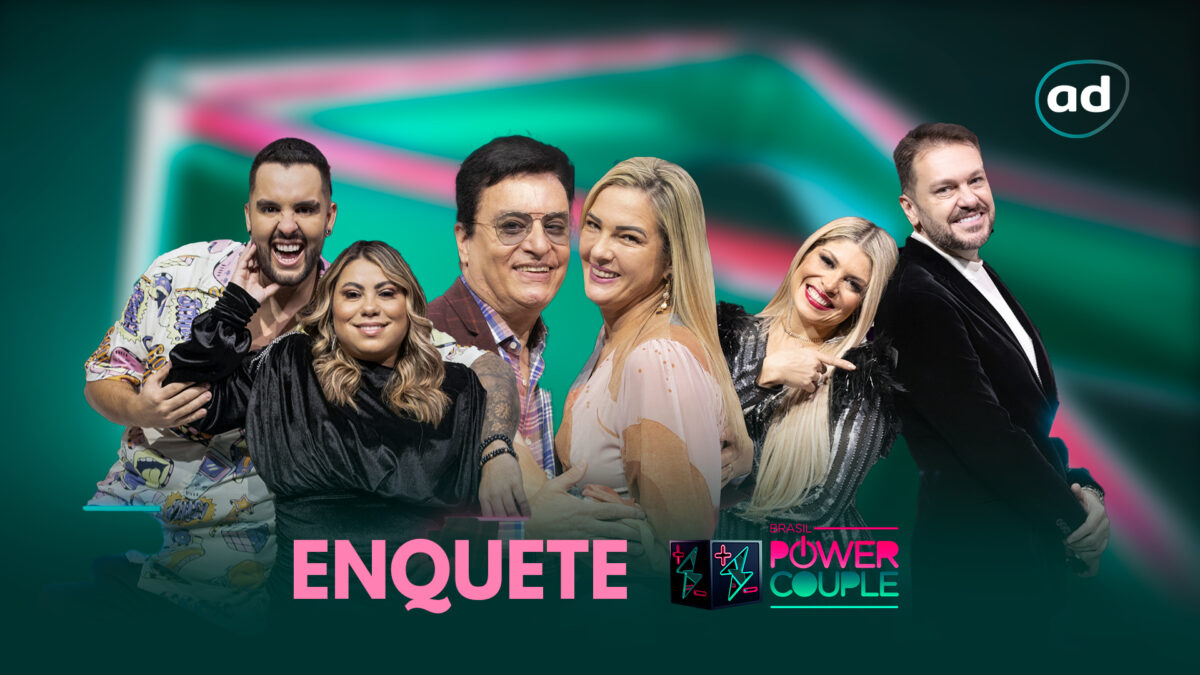 Arte de divulgação da primeira DR do Power Couple Brasil 6