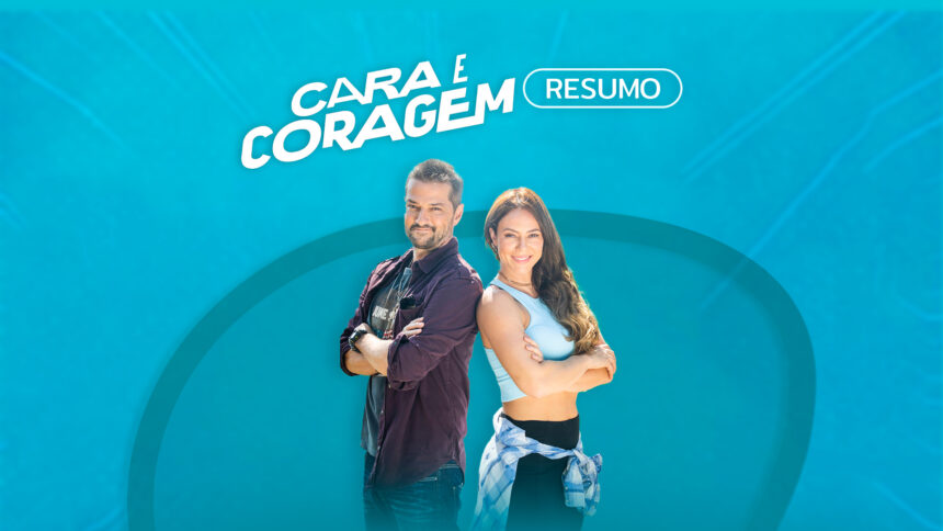 Arte de divulgação do resumo da novela Cara e Coragem