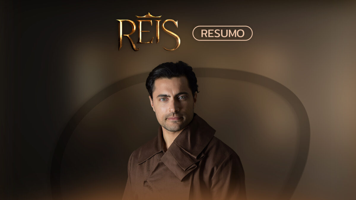 Arte gráfica do resumo semanal da serie Reis
