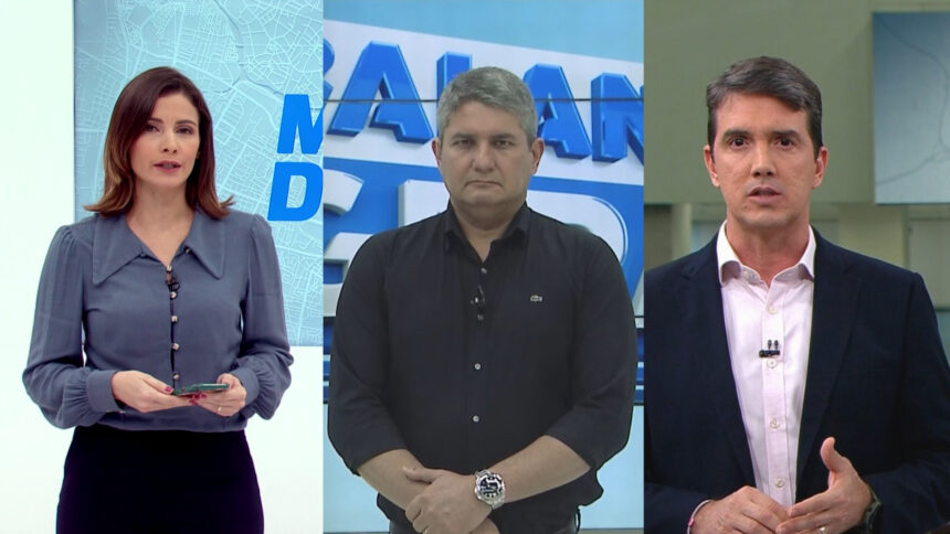 Montagem com Anne Barreto no Meio Dia da TV Jornal, Gernand Lopes no Balanço Geral PE da Record TV e Bruno Fontes no NE 1 da tV Globo