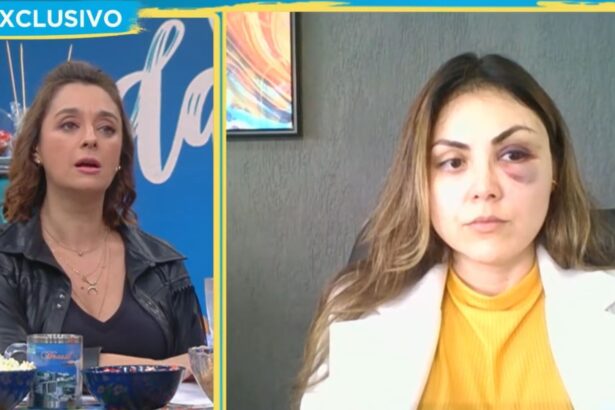 Cátia Fonseca entrevistando procuradora-geral ao vivo no Melhor da Tarde