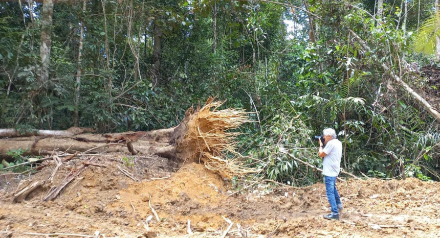 Fernando Cabeira em bastidor das gravações da Amazônia, na GloboNews