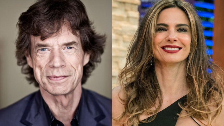 Mick Jagger e Luciana Gimenez em uma montagem