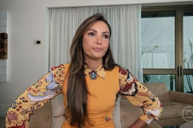 Patrícia Poeta em trecho da entrevista para o Conversa com Bial, gravada direto da sala da sua casa via videoconferência