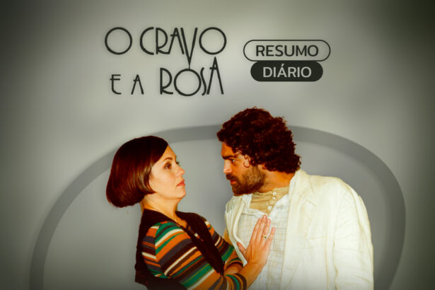 Logo do resumo diário de O Cravo e a Rosa