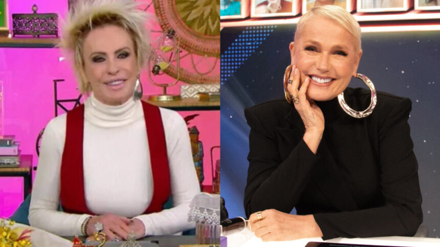 Ana Maria Braga e Xuxa em uma montagem