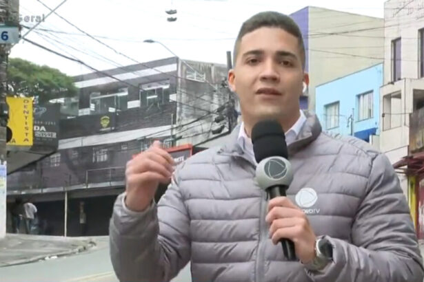 Marcos Guimarães em entrada ao vivo no Balanço Geral Manhã