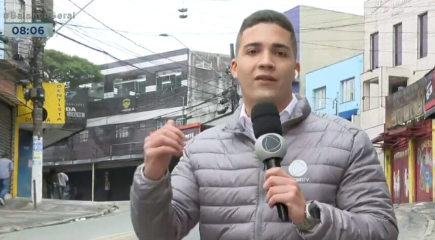 Marcos Guimarães em entrada ao vivo no Balanço Geral Manhã