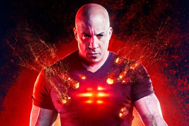 Vin Diesel em poster de divulgação do filme Bloodshot