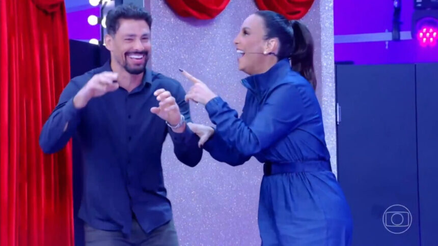 Cauã Reymond e Ivete Sangalo em trecho do programa Ivete Sangalo