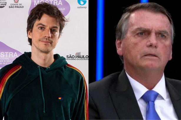 Fernando Grostein Andrade e Jair Bolsonaro em uma montagem