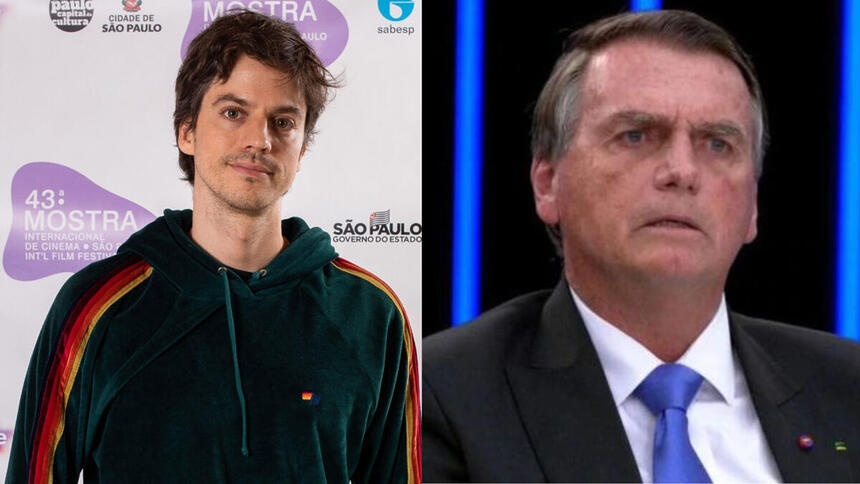 Fernando Grostein Andrade e Jair Bolsonaro em uma montagem