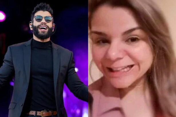 Gusttavo Lima e Eloá Soares em uma montagem