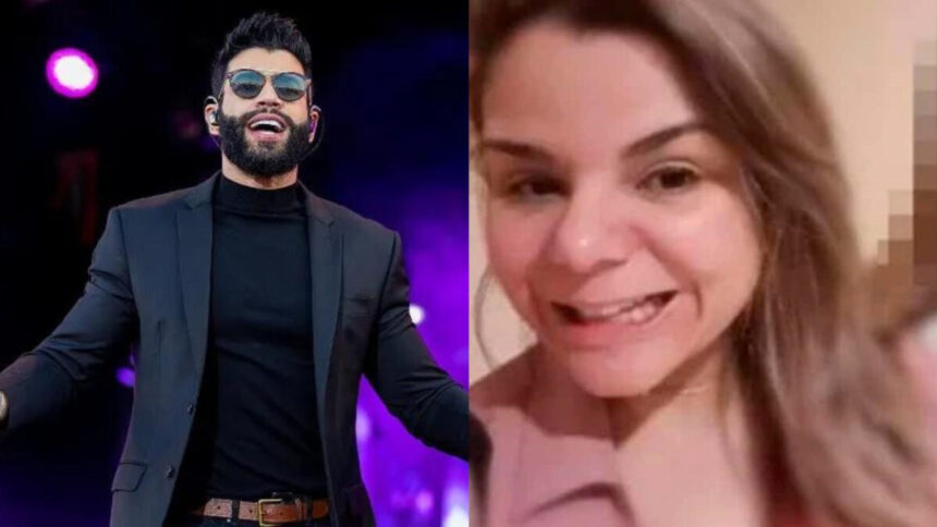 Gusttavo Lima e Eloá Soares em uma montagem