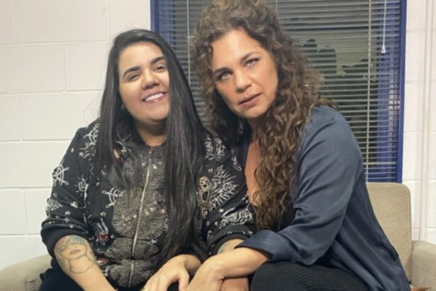 Isabel Teixeira e Yasmin Santos juntas, nos bastidores do Domingão