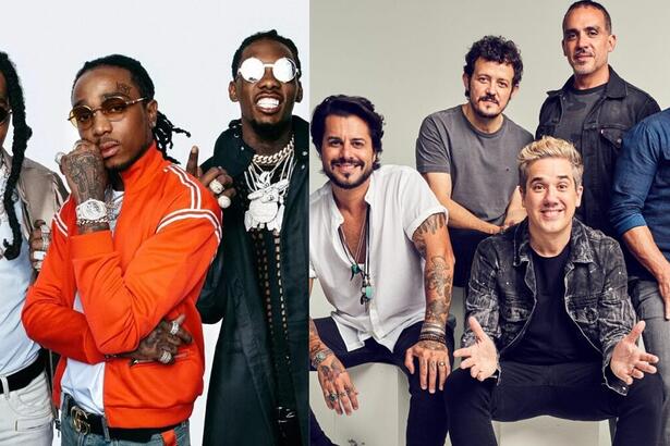 Migos e Jota Quest em uma montagem