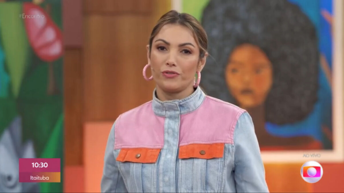 Patrícia Poeta nos estúdios do Encontro