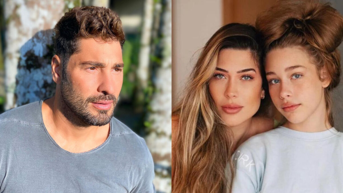 Victor Pecoraro, Renata Muller e filha em uma montagem