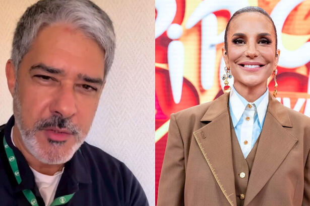 William Bonner e Ivete Sangalo em uma montagem