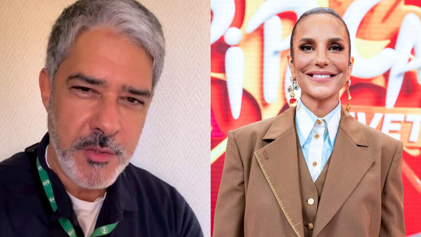 William Bonner e Ivete Sangalo em uma montagem