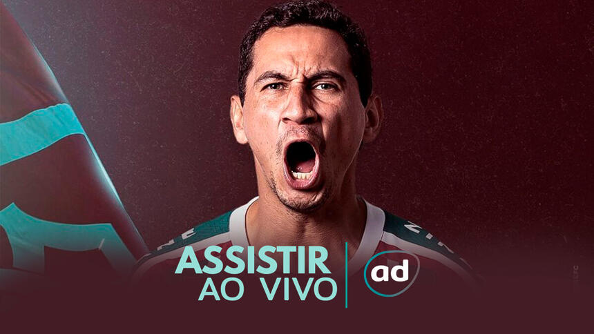 Ganso na arte de divulgação de como assistir ao vivo a partida entre Fluminense x coritiba