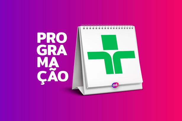 Arte de divulgação da programação da TV Cultura com o logo da emissora