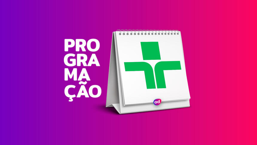 Arte de divulgação da programação da TV Cultura com o logo da emissora