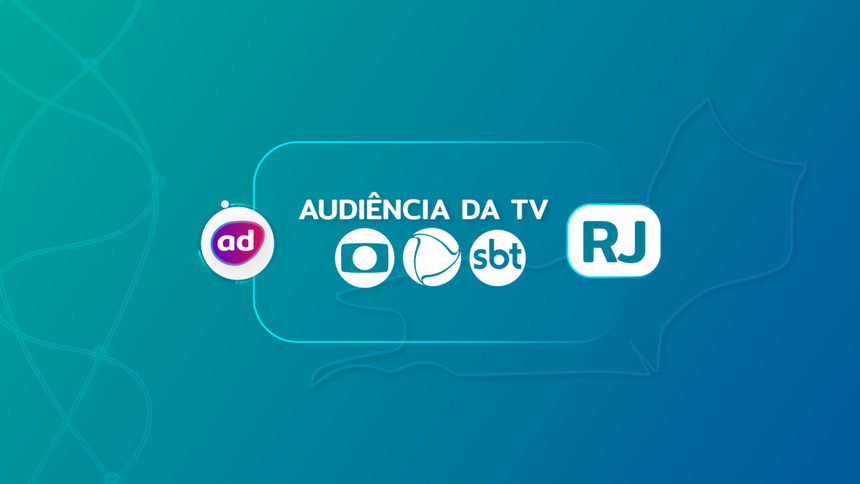 Arte de divulgação de Audiência da TV, consolidados do Rio de Janeiro