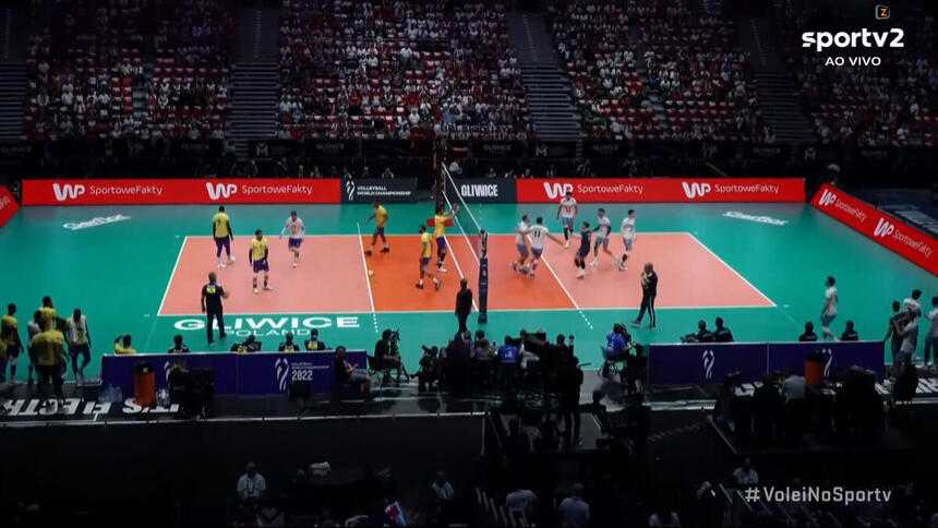 Trecho da transmissão pirata, feito a partir das arquibancada, no jogo do Brasil contra Argentina pelo Mundial do Vôlei Masculino