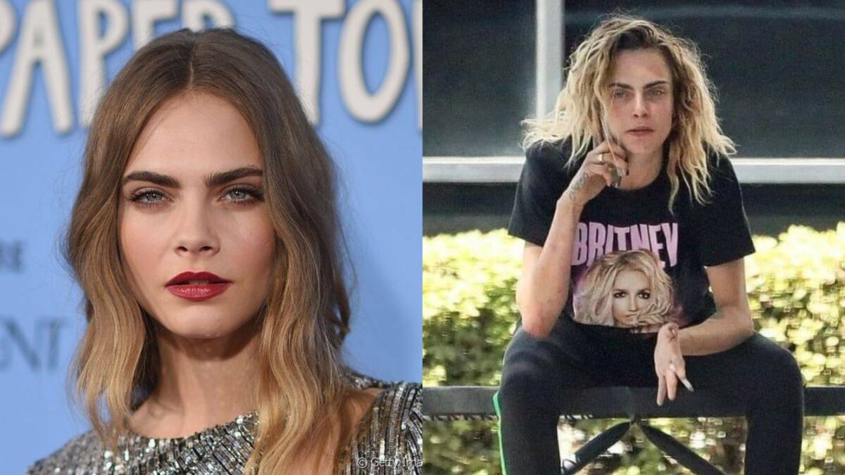 Cara Delevingne em uma montagem