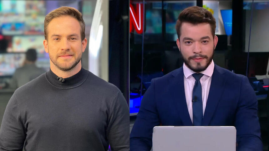 Daniel Adjuto e Alisson Negrini em uma montagem