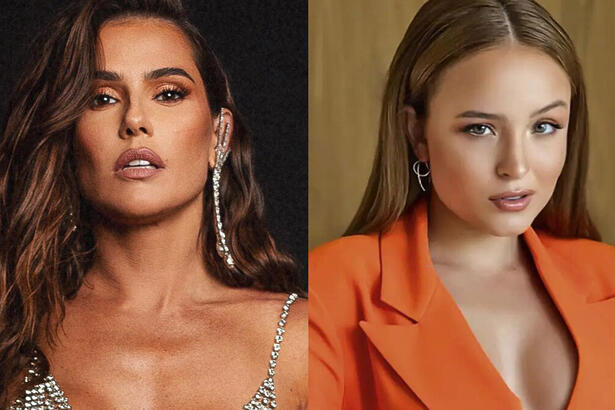 Montagem Deborah Secco e Larissa Manoela