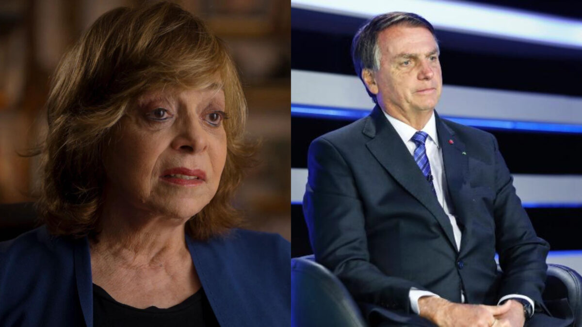 Gloria Perez e Jair Bolsonaro em uma montagem