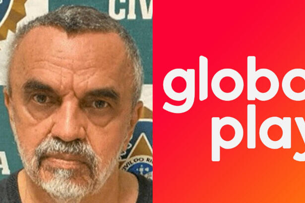 José Dumont e a logo do Globoplay em uma montagem