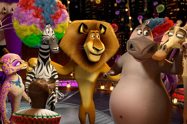 Trecho do filme de animação Madagascar 3: Os Procurados, exibido pela TV Globo na Sessão da Tarde