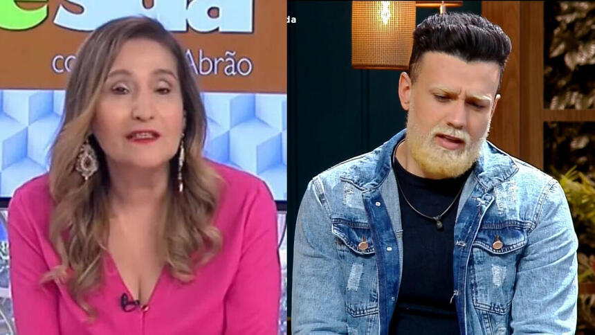 Sonia Abrão, no A Tarde é Sua, em montagem com Bruno Tálamo, em A Fazenda 14