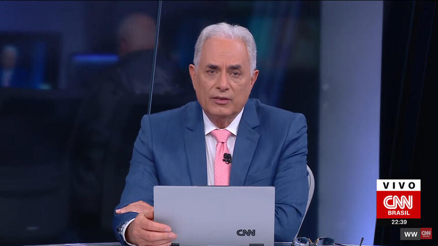 William Waack nos estúdios da CNN Brasil