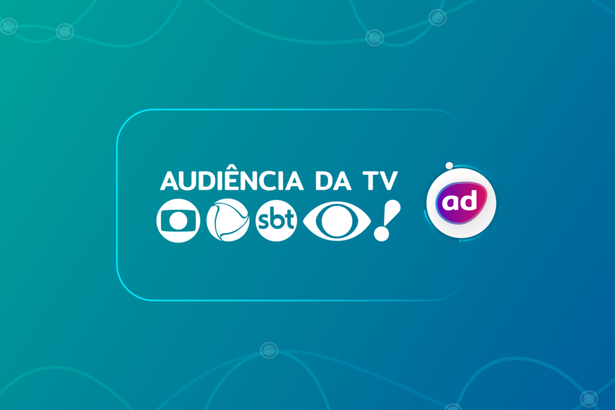 Arte gráfica dos consolidados de audiência da TV Globo, Record TV, SBT, Band e RedeTV
