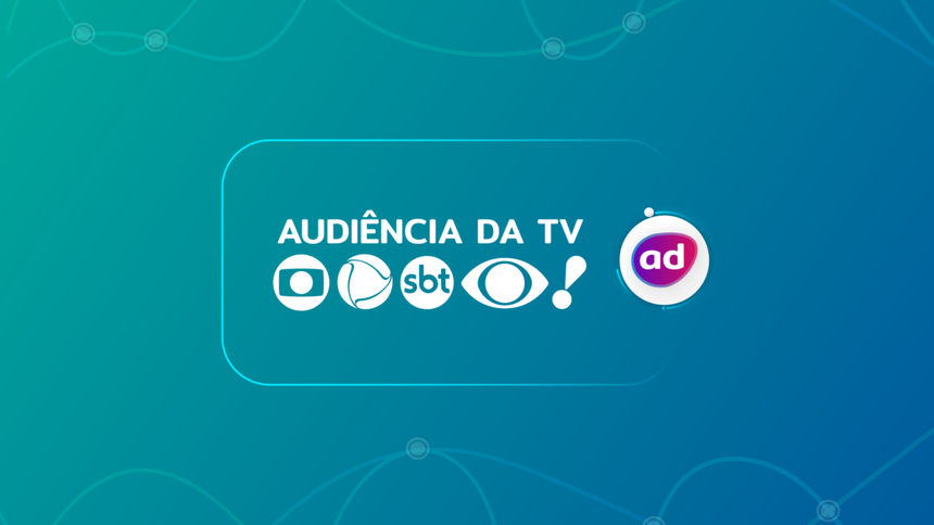 Arte gráfica dos consolidados de audiência da TV Globo, Record TV, SBT, Band e RedeTV