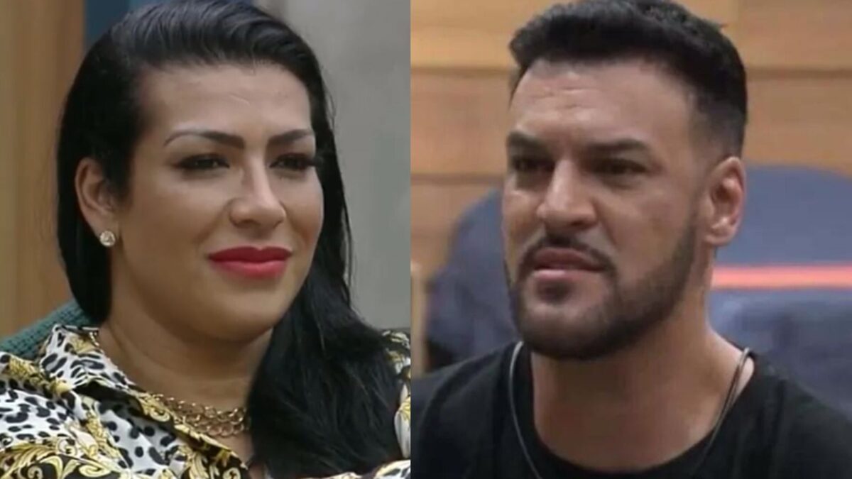 Na imagem, Ellen aparece ao lado de MC Créu, com semblante sério.