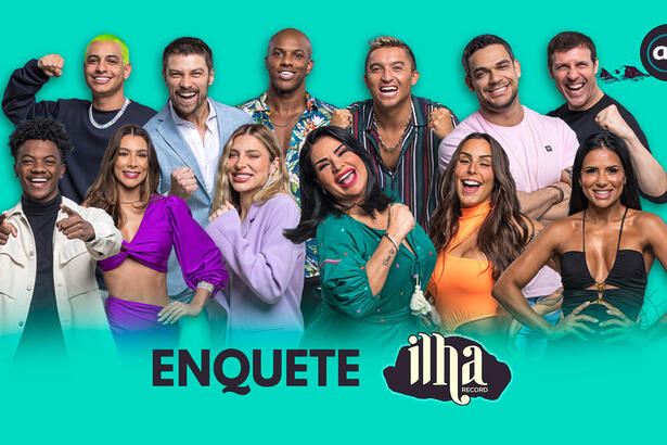 Participantes do Ilha Record 2 na arte da enquete final do programa