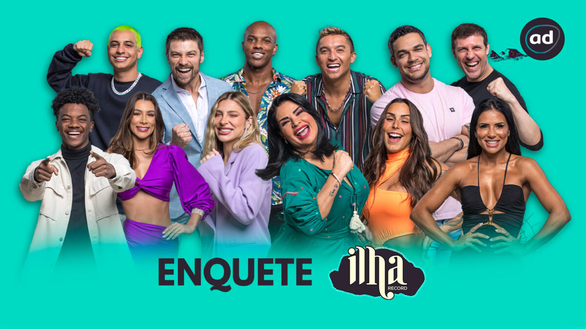 Participantes do Ilha Record 2 na arte da enquete final do programa